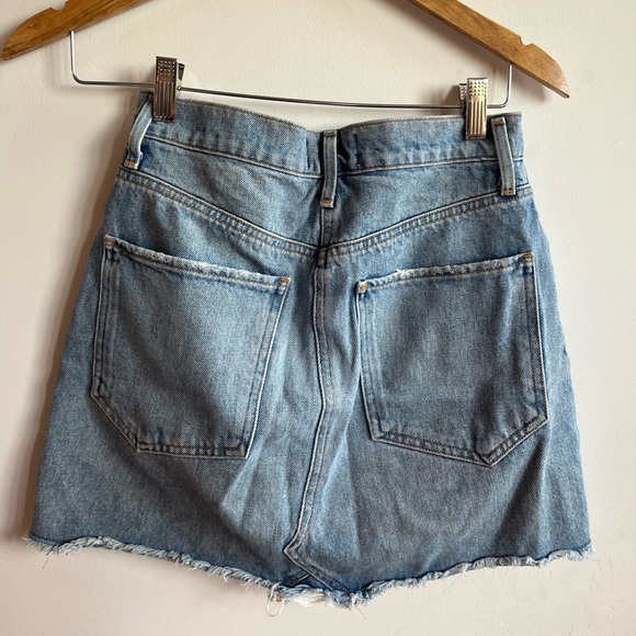 Agolde Blue Denim Mini Skirt - 25 - Picture 7 of 9